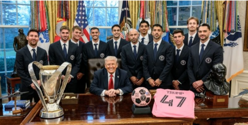 Messi arrives at the White House Beckham despite his absence, the spotlight still shone brightly